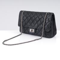 Chanel Black Metallic Reissue-Style Double Flap Bag - Sold for $2,560 on 05-17-2026 (Lot 630).jpg